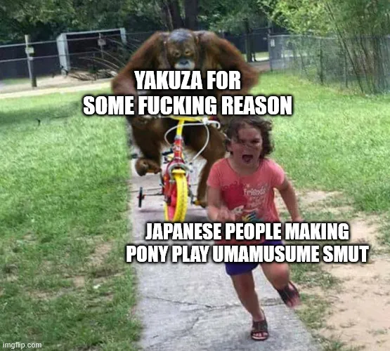 Umamusume creators made a cautionary statement for people to stop making smut out of race horses because Yakuza were getting pissed over horse betting being disrespected.
