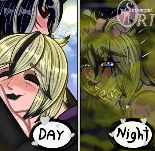 valentine day vs night [Fart] [skunk spray] [yuri]