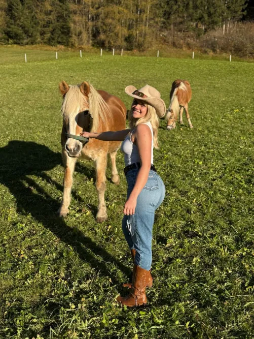 Wanna see how this tiny cowgirl rides?