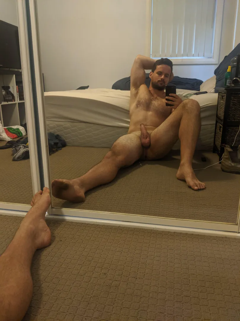 What are you doing if you walk in on me like this??