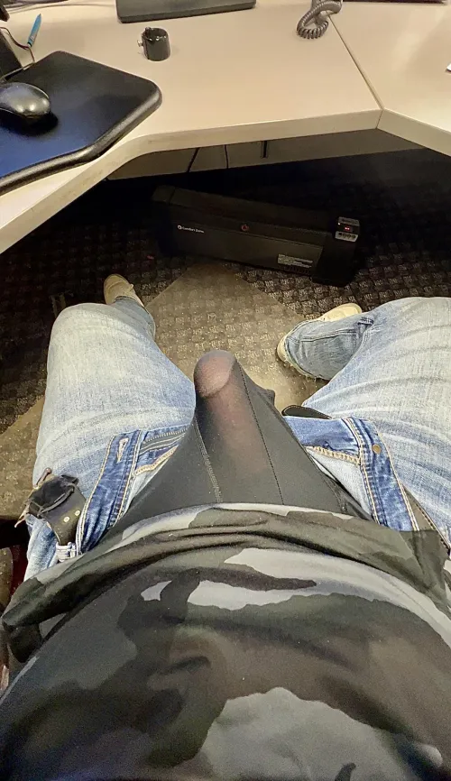 (46) Letting him out for a little bit at work today