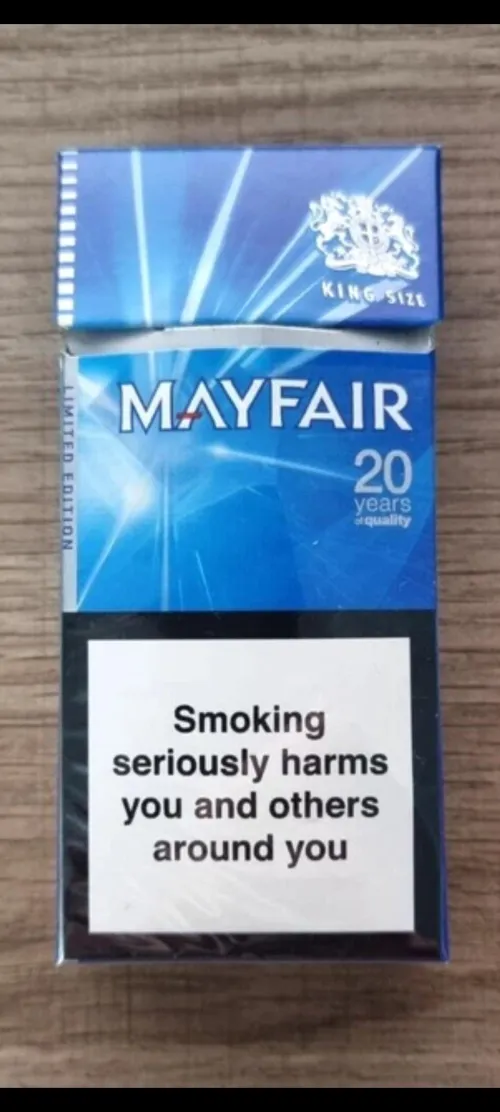 Mayfair Cigarettes 20 year anniversary 10 pack pack from 2012