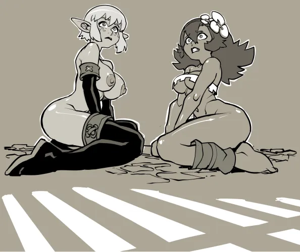 Naked Eva and Amalia in prison (Joel Jurion)