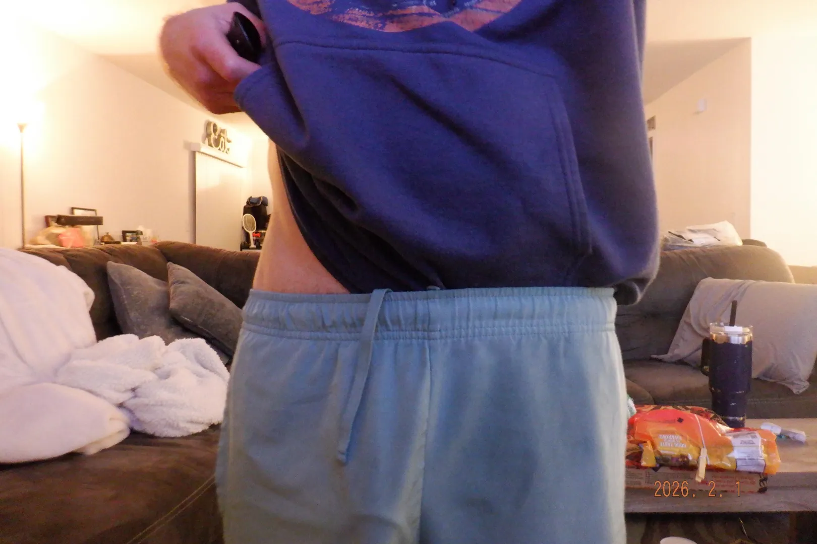 People staring when gym shorts on.