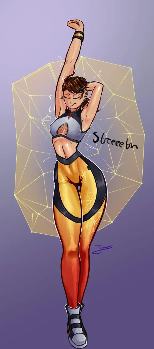 Rivals Peni Stretching in a Sexy Sports Bra