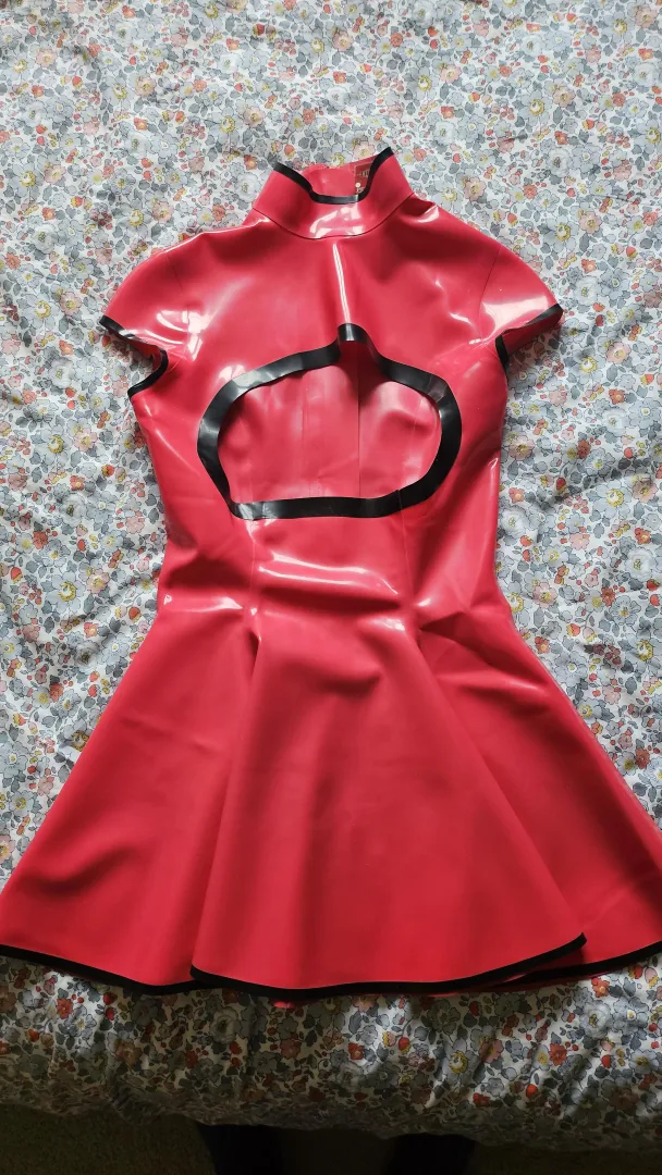 So excited for this pink libidex latex dress