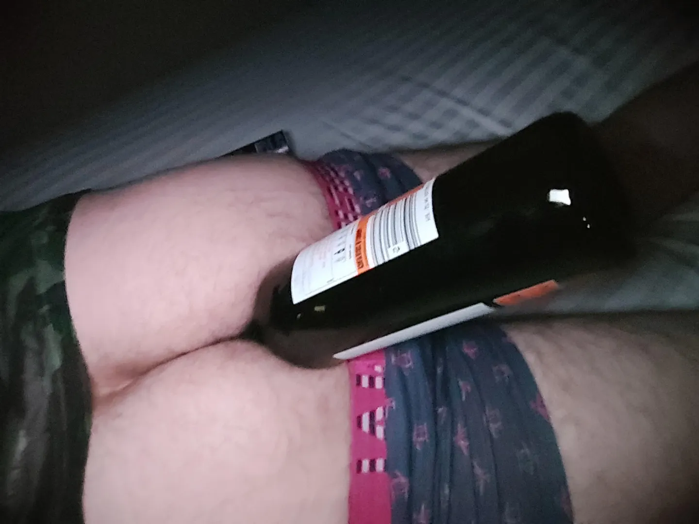 Wine bottle in my ass