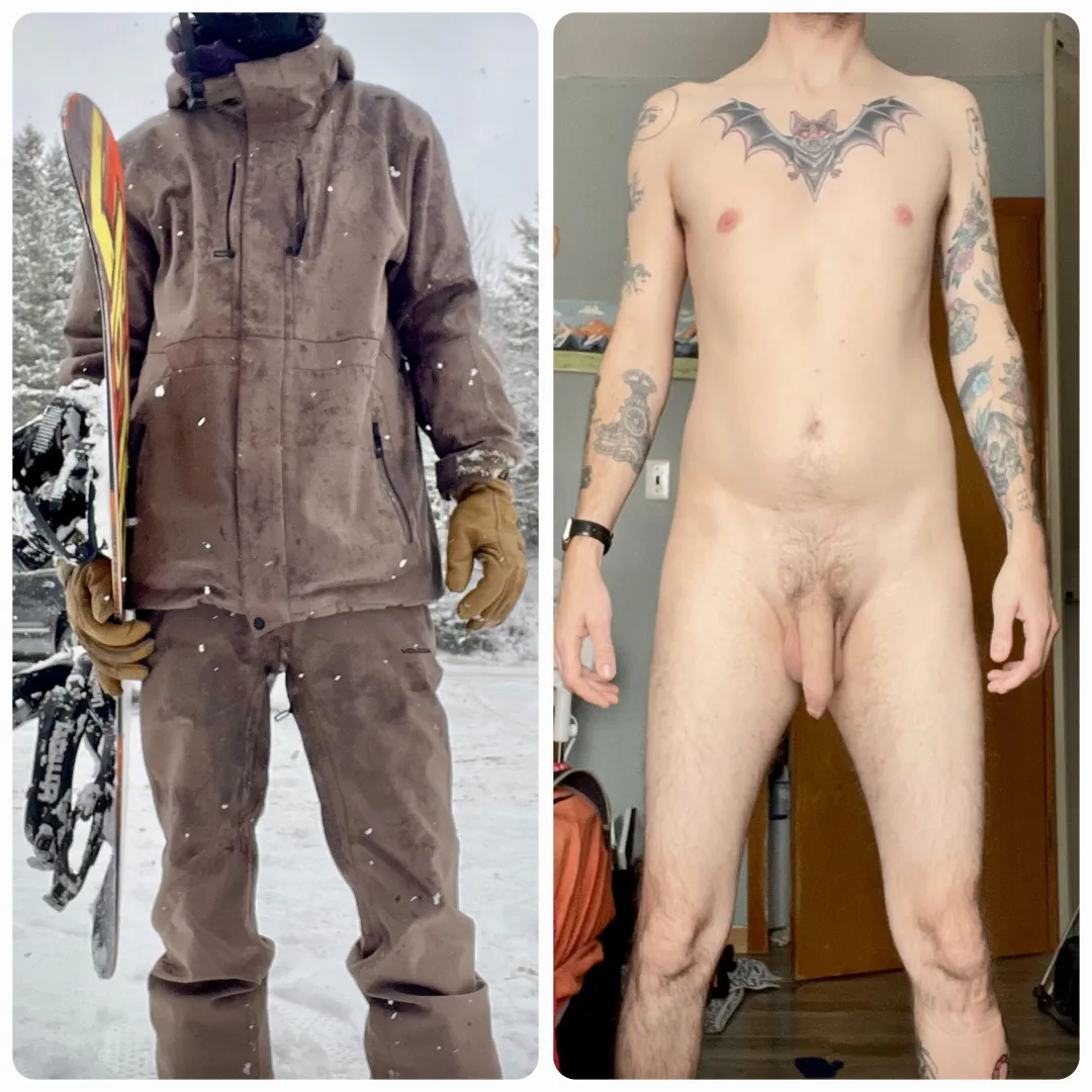 Ever wonder what that snowboarder looks like underneath?