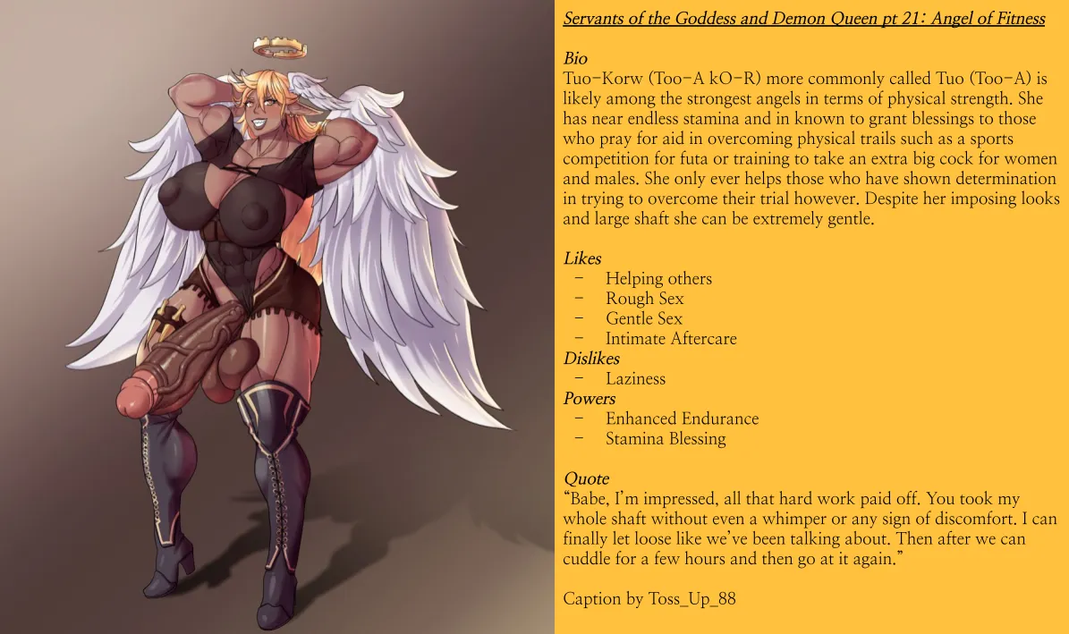 Servants of the Goddess and Demon Queen pt 21: Angel of Fitness