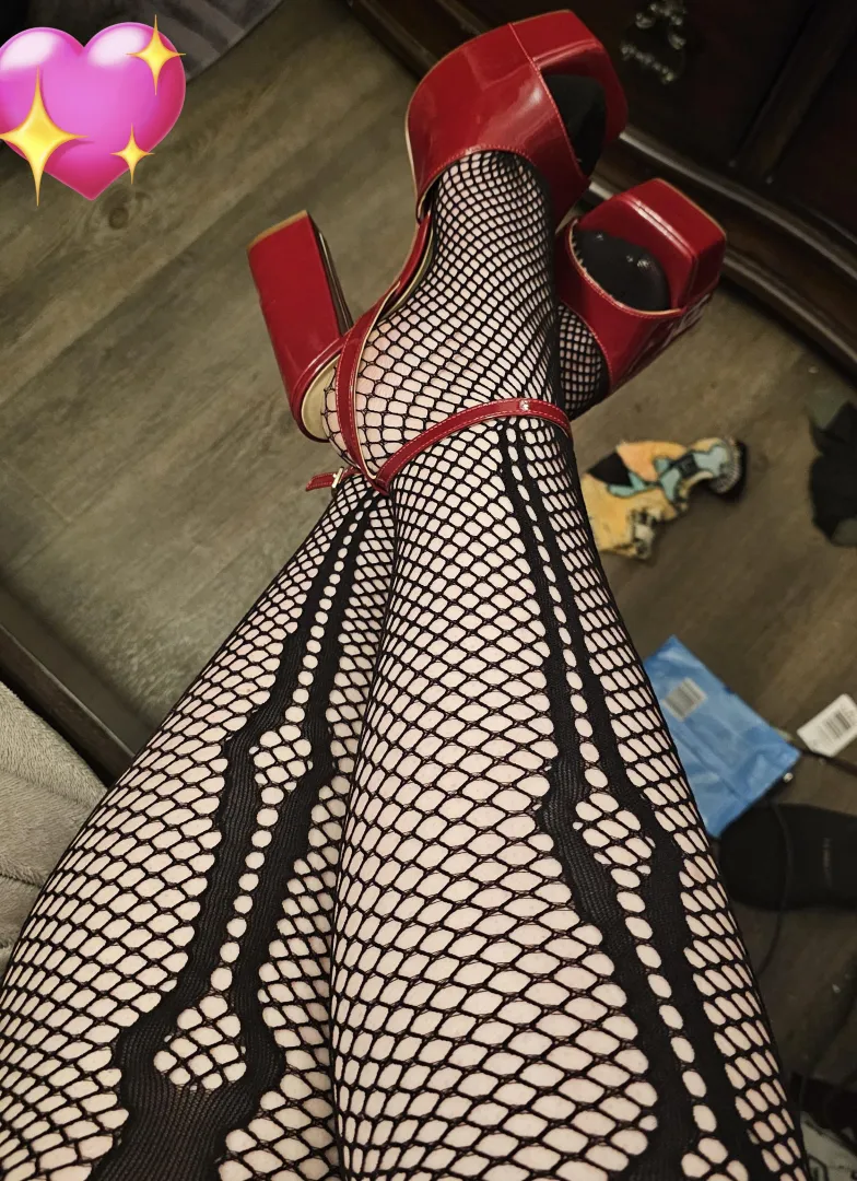 Fishnets with heels 