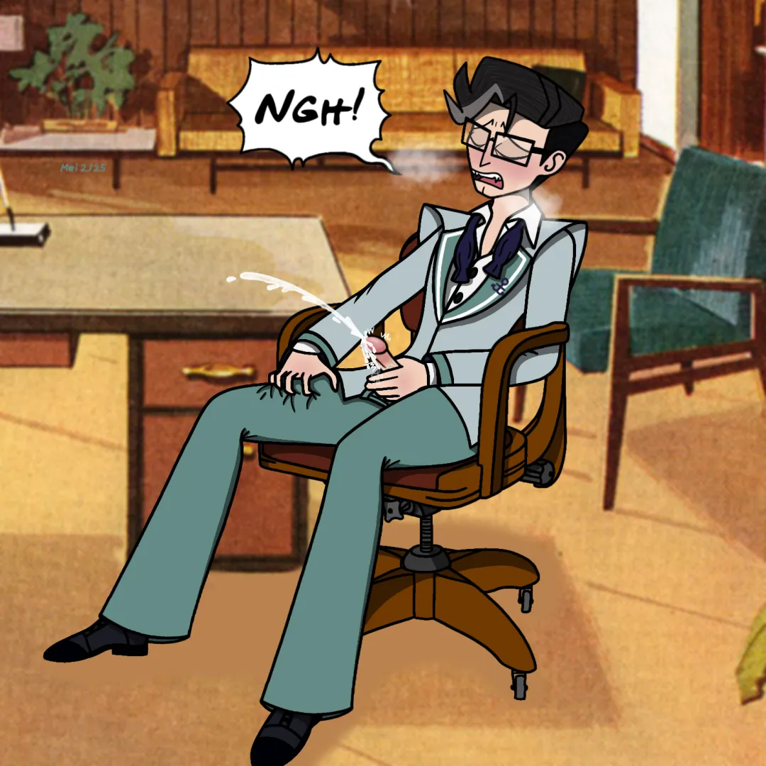 I think about Vincent jerking off in his office during commercial breaks way too often... (Art by me)