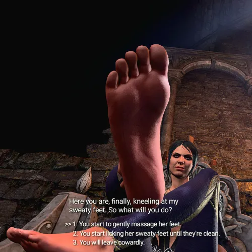 Shadowheart has the best feet, lick them! (Baldur’s gate 3)
