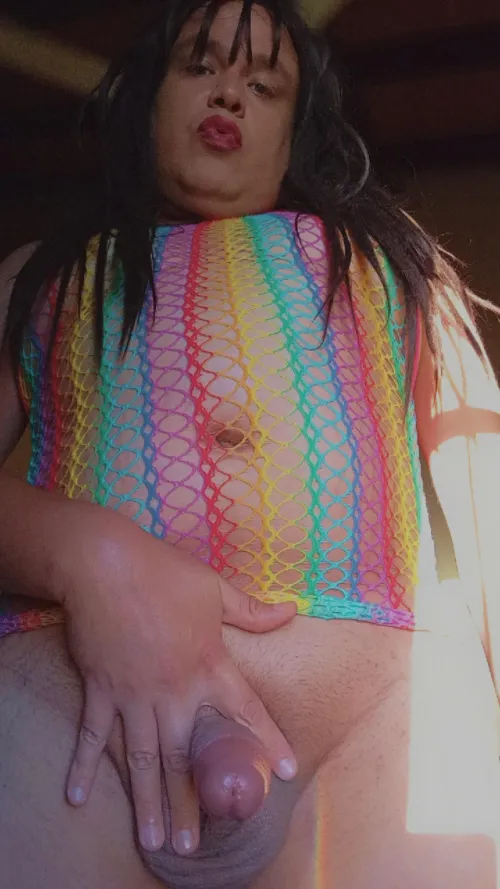 Trans with a big, curved cock... perfect for deepthroat 