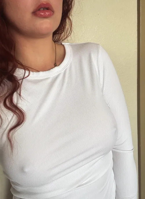 White shirts show off my pokies the best