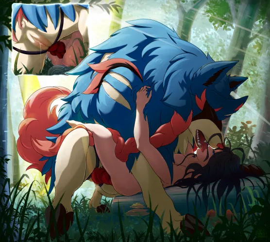 Female Zacian X My Human male OC : commission by ( Koyo-Draka)