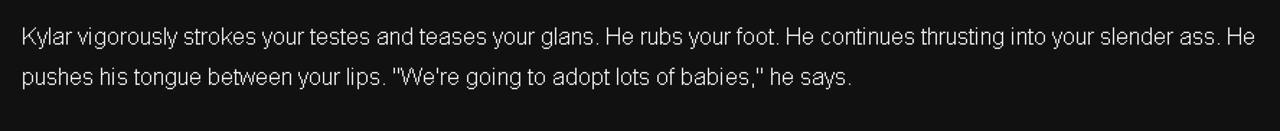 Kylar is KILLING me when you have the same genitals. I guess that's more realistic??? (but SO unsexy)