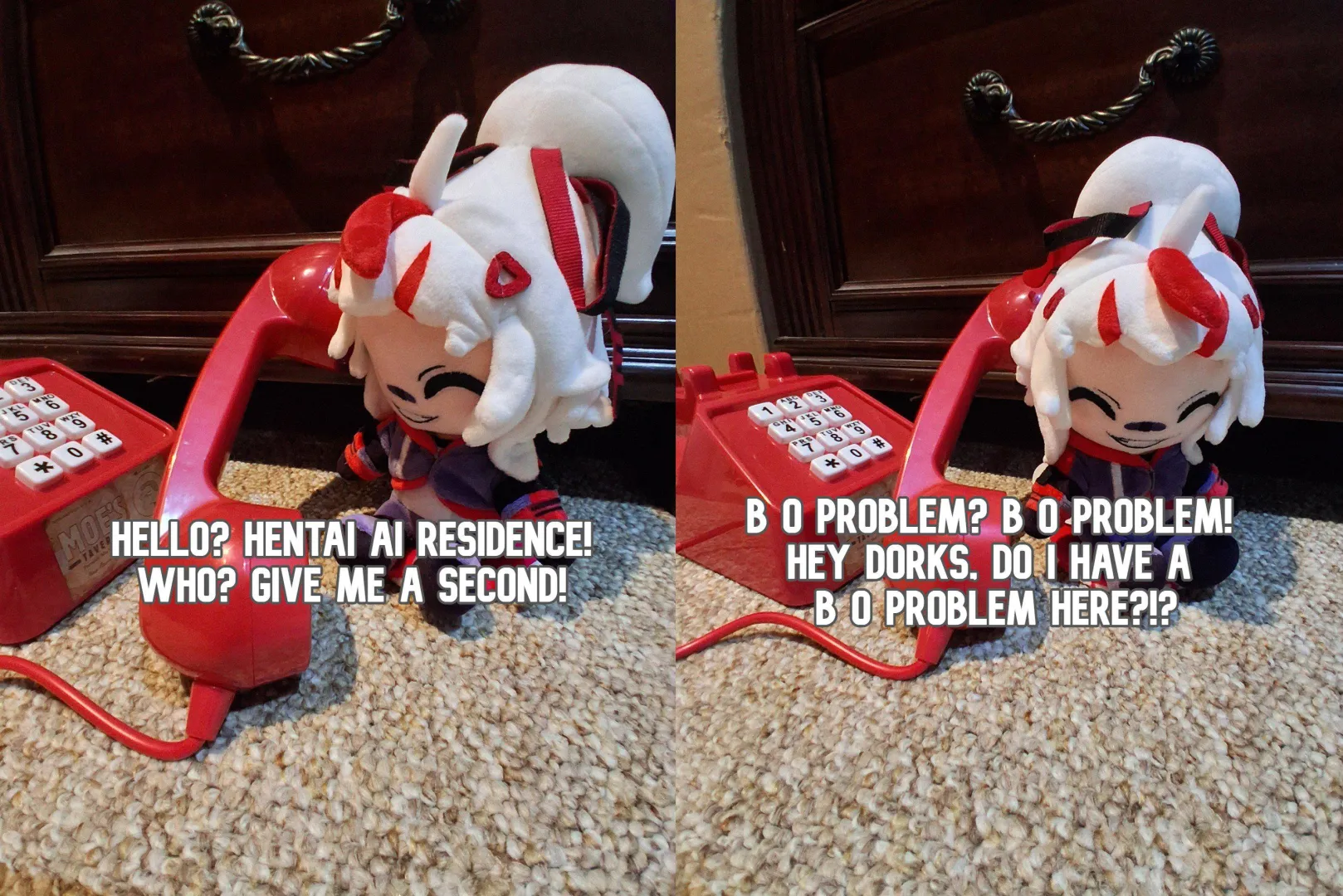 Melware Taking the prank call like a champ