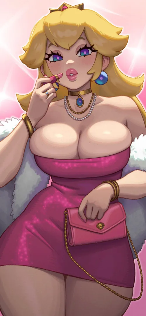 Peach's new dress (Rizdraws)