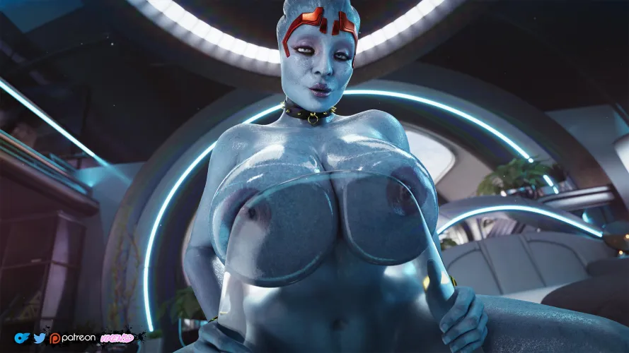 Samara squeezing her big tits! (Vixen3D)