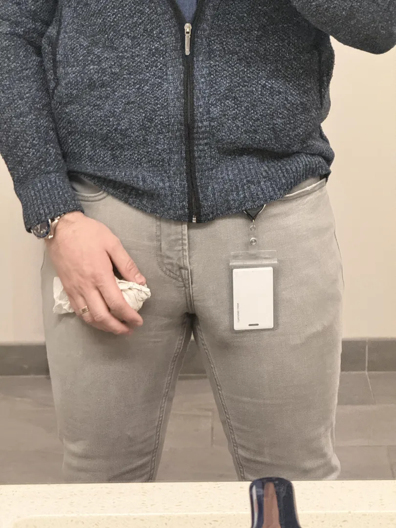 Gray pants doing what they do best