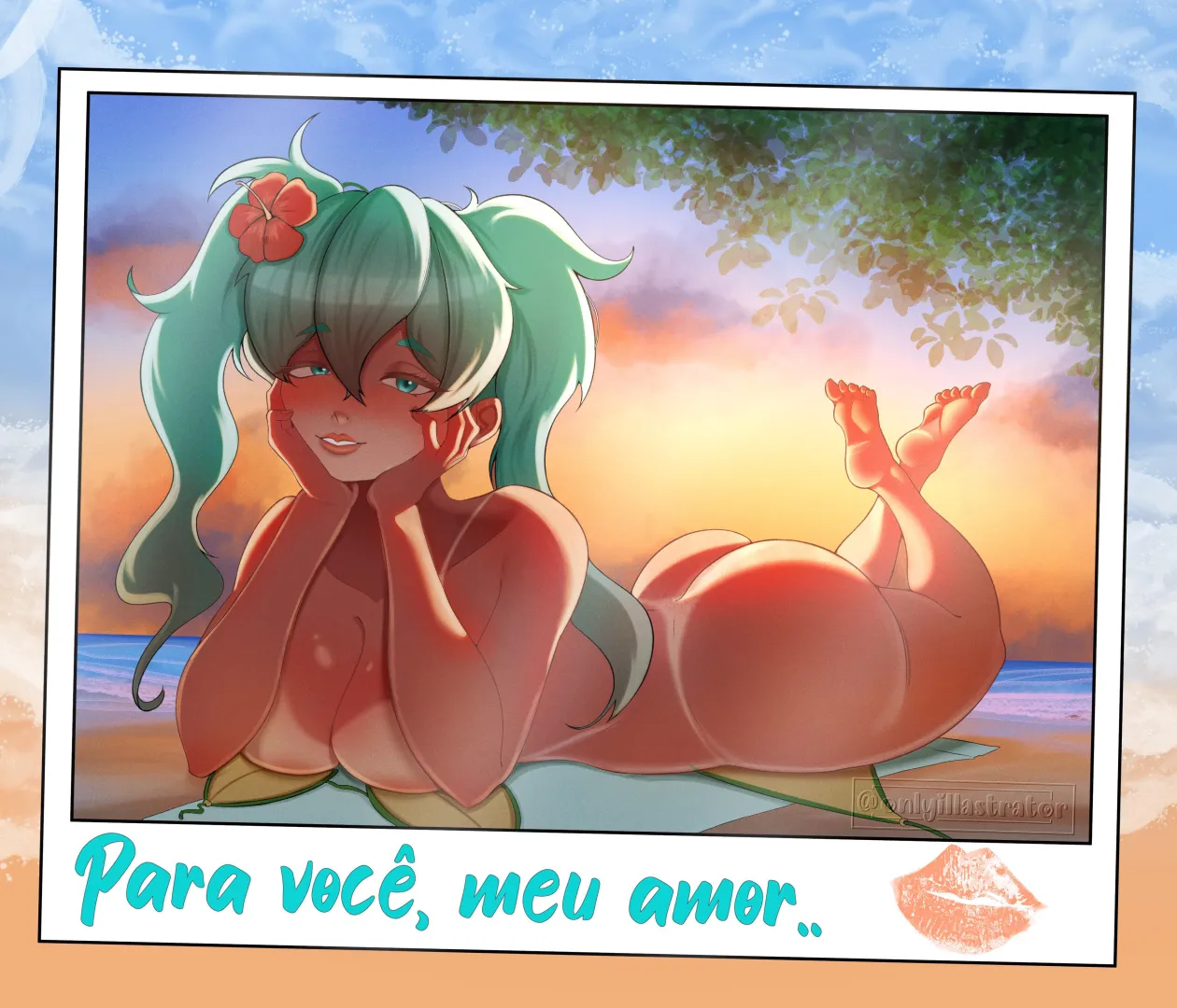 Miku Postcard (onlyillastrator) [Vocaloid]