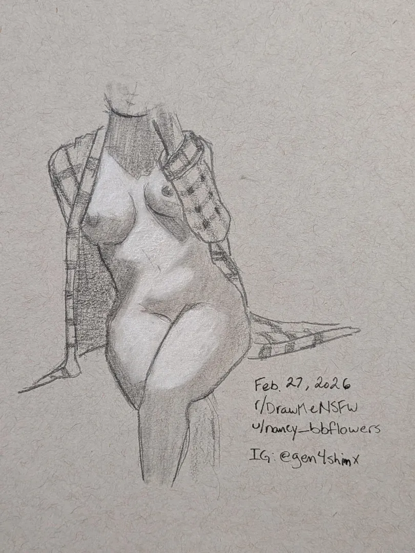 Pencil and chalk drawing of u/nancy_bbflowers
