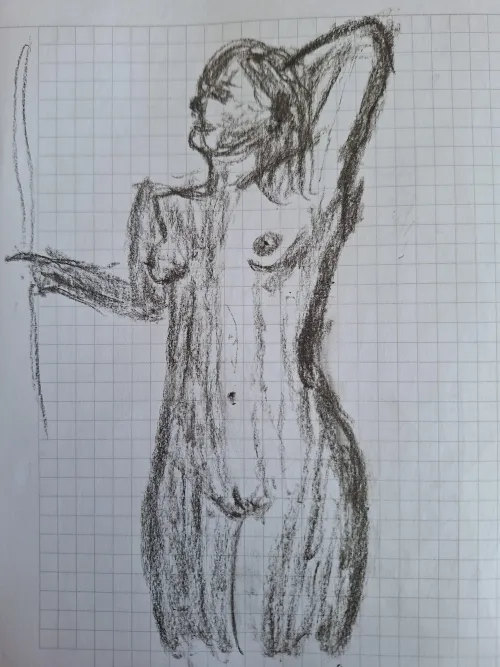 Practicing with pastel