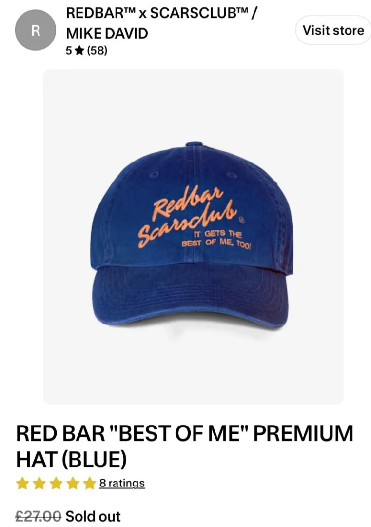 Where can I cop this hat  // any second hand RBR merch for that matter.