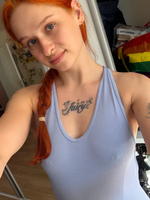 Blue shirt to match my eyes