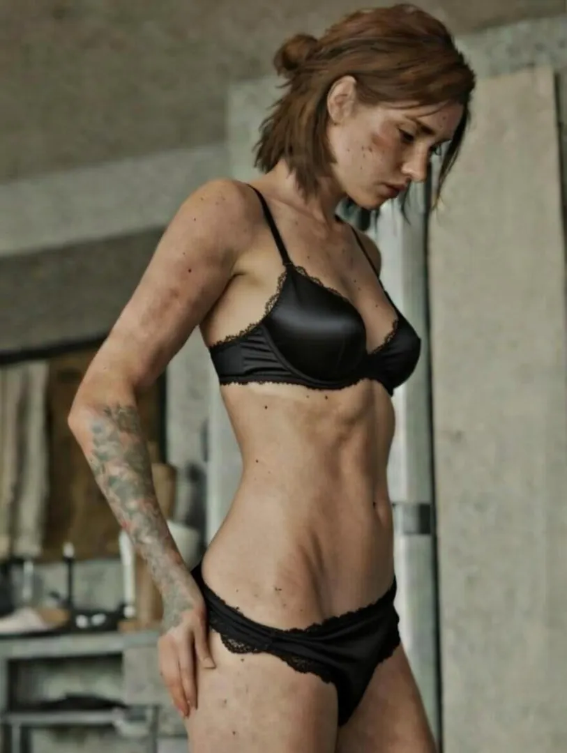 Ellie's panties are falling...