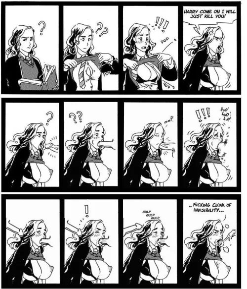 Fun use of the invisibility cloak.