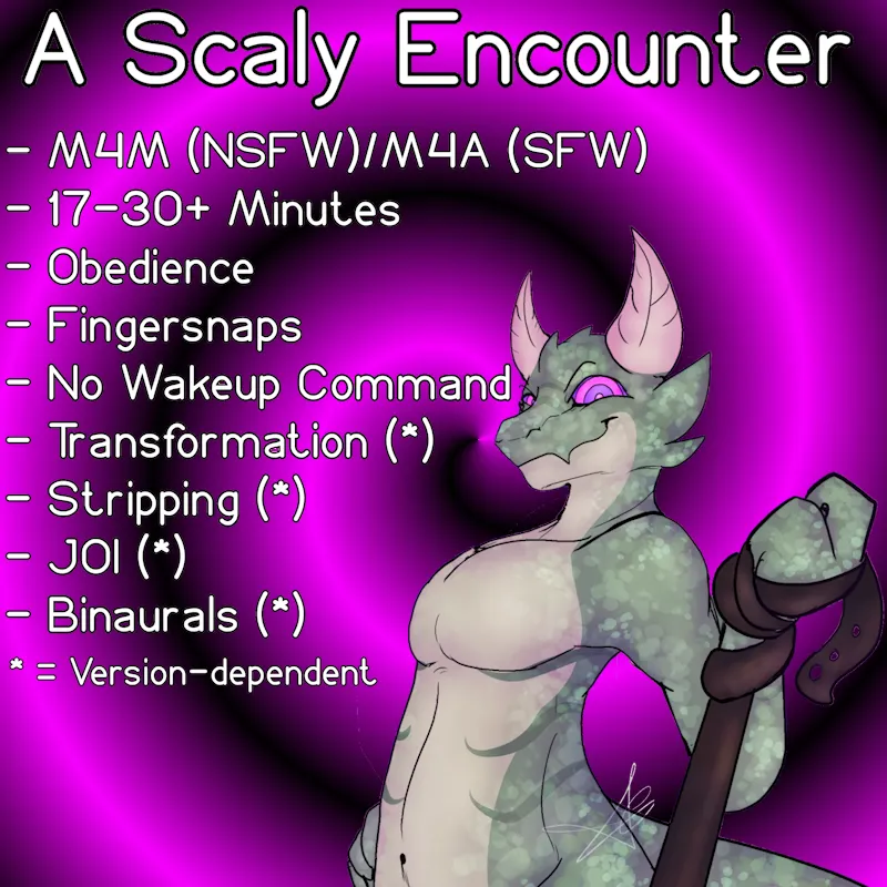 [M4M/M4A] A Scaly Encounter (a NSFW Hypnotic/ASMR fantasy with Transformation, Stripping, JOI & Binaural audio