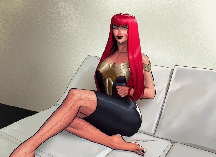 Mary Jane in an All New Venomous Dress by redrollerball_