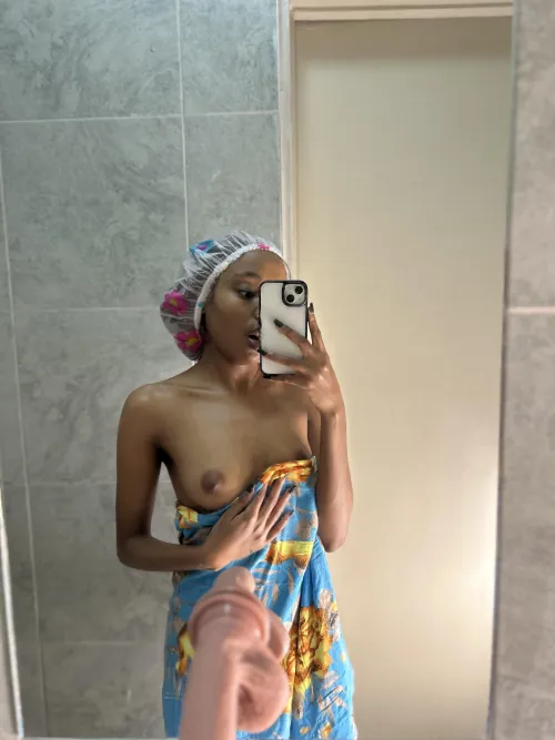 my ebony tits after shower