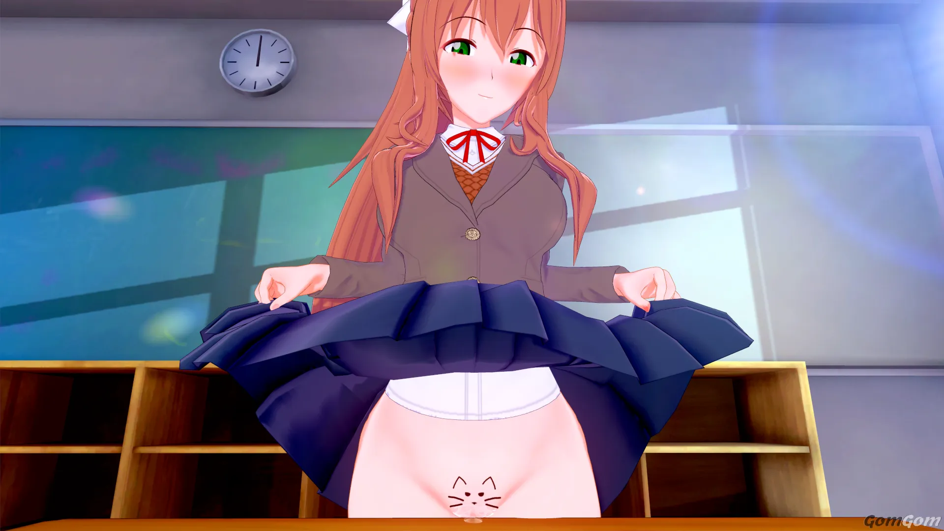 [OC] Monika Shows Us Her Cat.......get it? (Koikatsu)