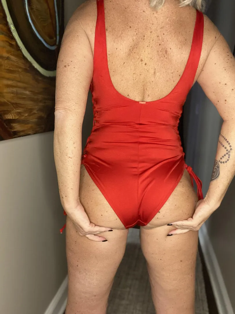 Red swimsuit
