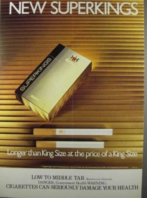 Retro Superkings advert from when the Brand was Lunched in the uk in 1982 