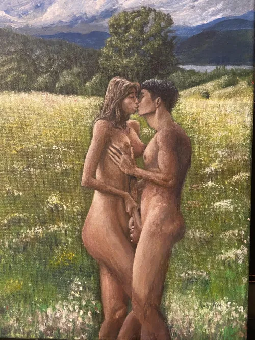 “love sex and nature” 16x20 (study of anna ralphs)