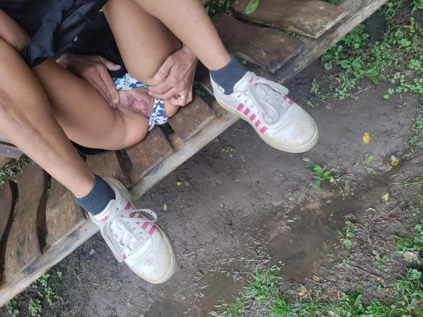 To the side at the park