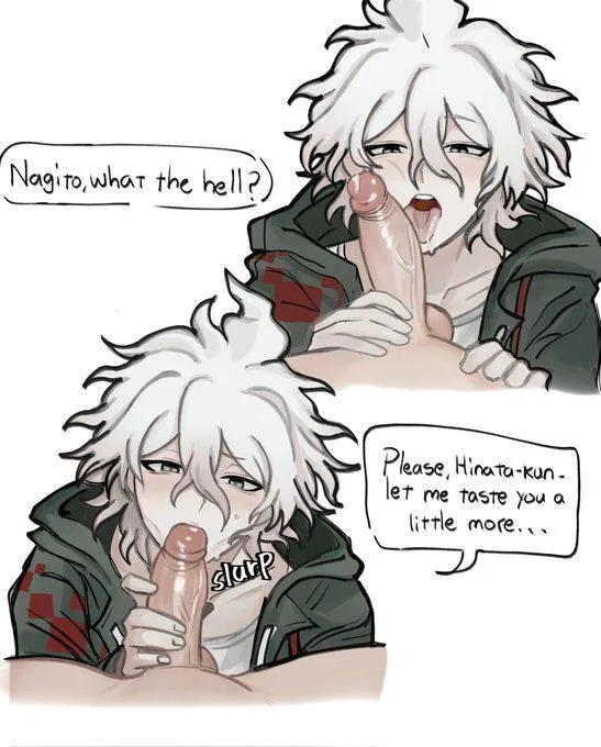 Nagito plays with a cock (KuroSakano)
