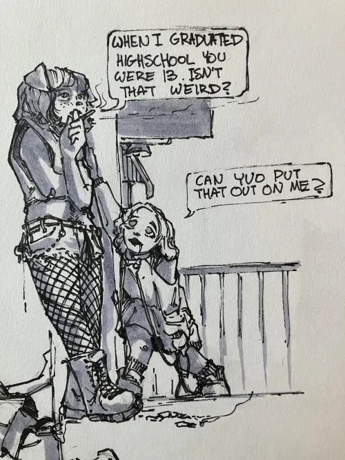 Puppy outside tha bar (OC)