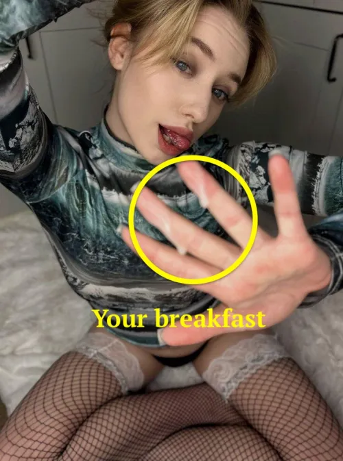 Time to eat sperm whore