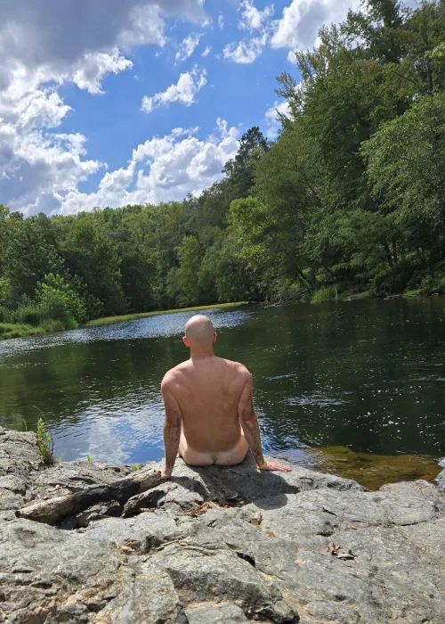 When naked hiking meets skinny dipping