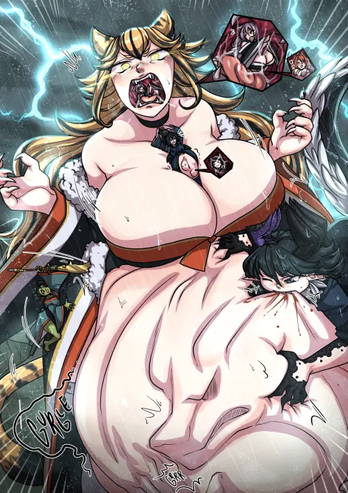 {Image} The Roaring Raitora (Female Pred, Oral Vore, Giantess | ecchipandaa)