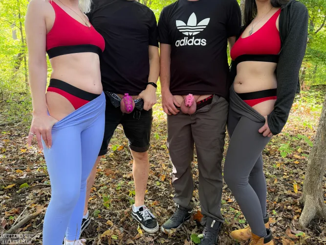 Love having double dates with other chastity couples!