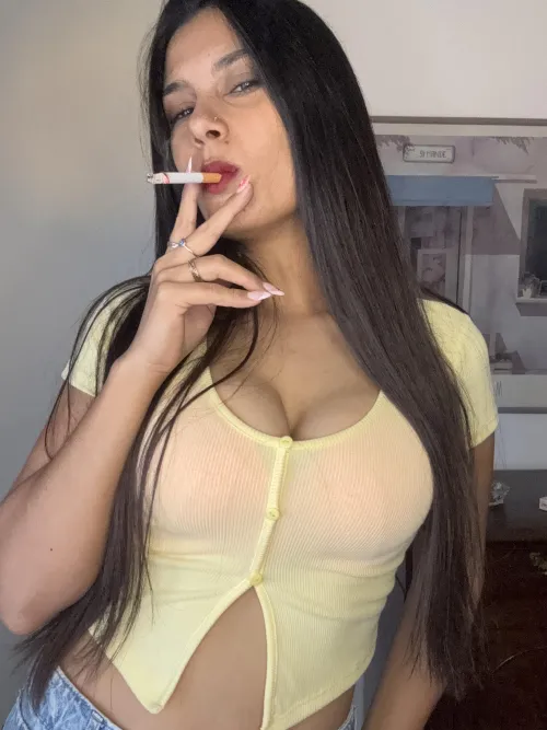 My cigarette feels better when I know you’re watching me