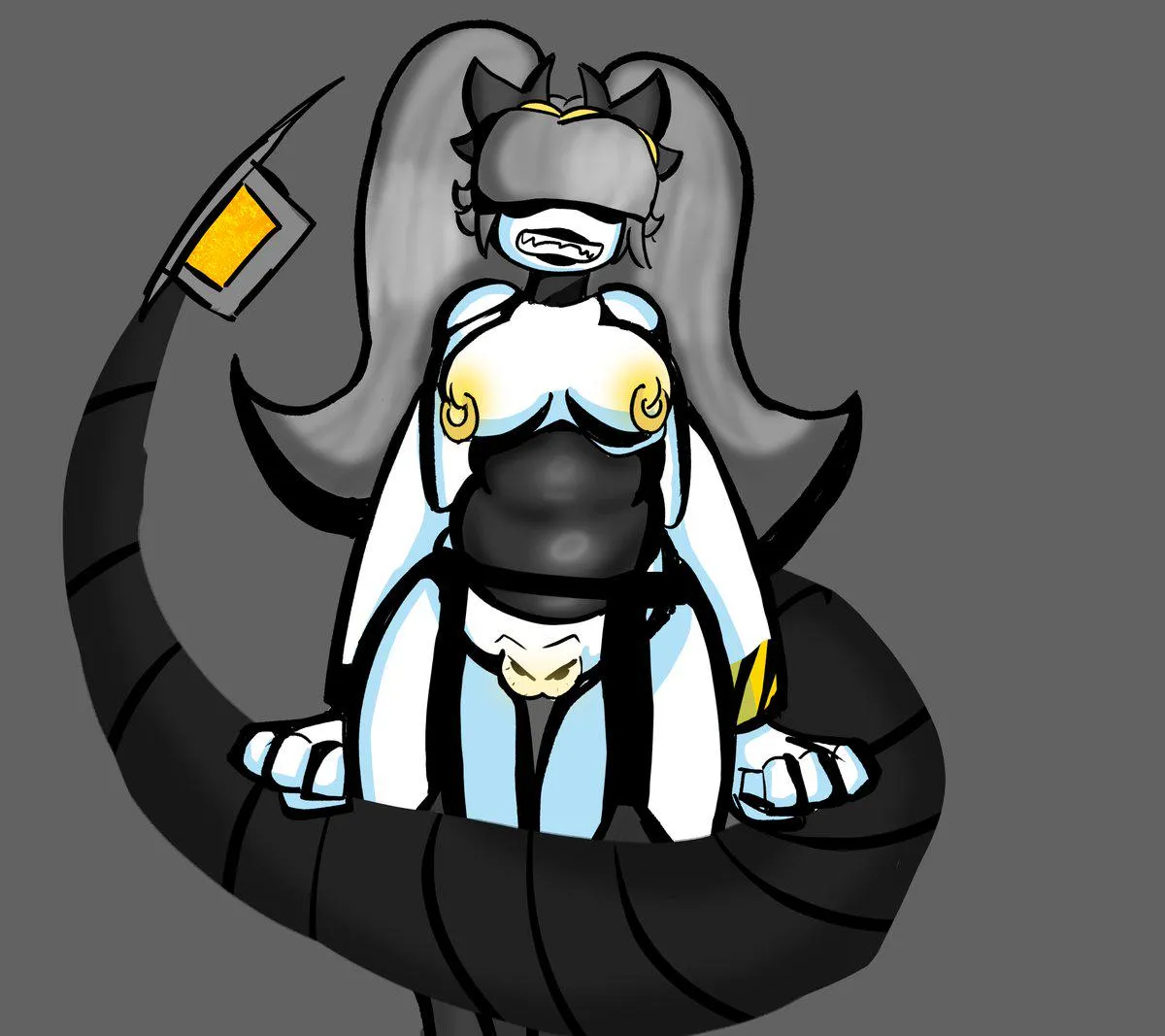 She's obviously not happy about something.