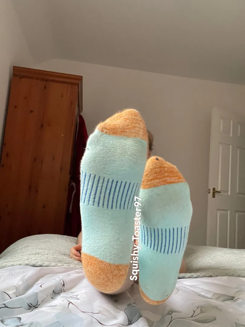 Wearing these for 4 days for a very lucky guy  Who wants my next stinky pair? 