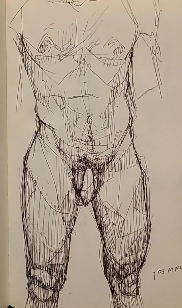 A nude self portrait