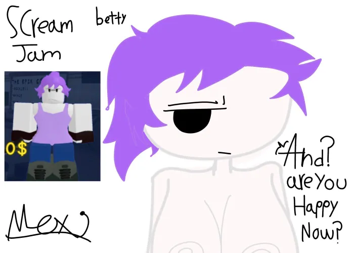 Betty from Scream Jam (I guess my drawing is ugly).